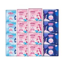 【新国标认证】七度空间卫生巾夜用女士姨妈巾日用纯棉透气优雅