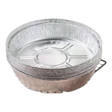 加厚锡纸盘 家用空气炸锅纸盘 圆形铝箔盘 7英寸 三至五升通用 食品级耐高温 10只装0.46元(需领券)