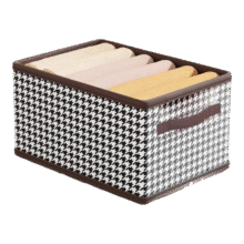 京东物流 家用衣服收纳箱 衣柜分层可折叠整理神器 40*28*20 经典千鸟格1.01元