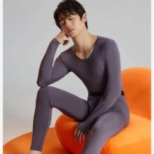 有棵树 男秋冬新疆棉+莫代尔保暖内衣套装63.96元、包邮