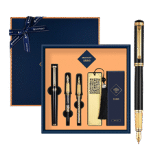 梦特娇（MONTAGUT）【热门商品】 钢笔签字笔弯尖美工笔三笔头书写办公节日礼物礼盒书签墨囊套装永恒系列黑色