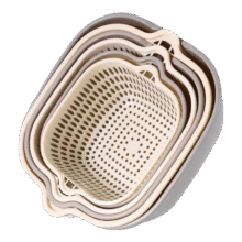 双层洗菜盆沥水篮  圆角中号灰白【沥水网加盆】1元