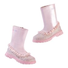 泰兰尼斯 meta秋季女童皮靴白色皮鞋儿童蝴蝶结马丁靴70.65元+400淘金币(需领券)