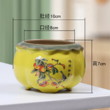 裕轩堂陶瓷柿子花盆  柿柿如意（黄）