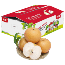 京鲜生 长城秋月梨 净重10斤 单果250g+ 生鲜水果礼盒*2合34.9元/件