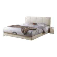 顾家家居（KUKA）布艺床主卧大床双人床1.5米x2米9052月纱白+轻氧垫+床头柜*13080.93元