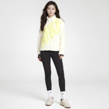 耐克NIKE 女春秋连帽夹克外套 休闲运动 潮流百搭FB8696-133白黄M