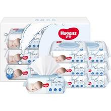 HUGGIES 好奇 婴儿纯水湿巾80抽*6包实惠擦去细菌湿纸巾