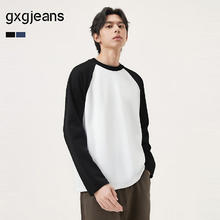 gxgjeans gxg.jeans男装 多色插肩袖基础打底长袖T恤男女同款情侣 25秋新品 白色 190券后54元