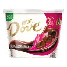 德芙全家桶 什锦三种口味巧克力 18粒碗装213g 休闲零食 生日礼物19.56元