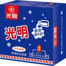 光明牌 白雪冰砖115g*8块 经典中砖奶砖香草味冰淇淋雪糕新老包装随机发