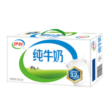 伊利 全脂 利乐砖 纯牛奶 24盒 200ml32.9元（约1.37/瓶）