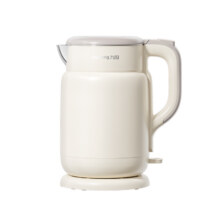 九阳 1.5L不锈钢电热水壶 奶油白 mini小型开水壶