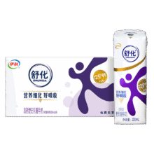舒化 零乳糖 笑脸包 纯牛奶 好吸收 高钙 24盒 220ml  *2件