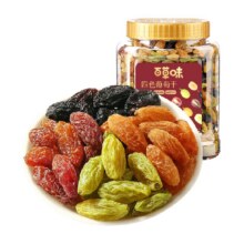 百草味 四色葡萄干 大罐1斤装11.93元（无核绿葡萄10.98元、88xip全能卡再减2）