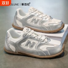 NEWBOLUNE/新百伦男鞋板鞋运动鞋秋冬季增高情侣时装靴棕色黑色49.7元 (券后省12.3)