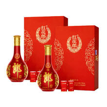 淘金币可用、今日必买：郎酒 红花郎15 53度 酱香型白酒 500mL*4瓶 礼盒1346.7元（1173.98元淘金币到手）