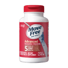 益节MoveFree氨糖软骨素 钙片维骨力美国进口中老年成人养护红瓶200粒
