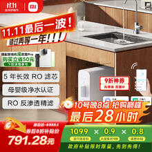 限移动端、京东百亿补贴：米家 MIJIA 净水器N1 MR872 反渗透净水器 800G676.98元