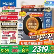 Haier 海尔 云溪4.0 小红花系列 超薄直驱全嵌洗烘一体滚筒洗衣机 10kg