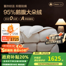 网易严选鹅绒被羽绒被子95%白鹅绒被芯A类静音保暖冬被 1000g 220*240cm