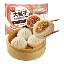 三全 中式早餐半成品 包点冷冻速食 猪肉包 奶黄包 牛肉粉条大包 320g 4只39.9元(需领券，合3.99元/件)