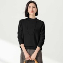 Sanpowa 100%绵羊毛柔暖舒适毛衣上衣打底衫针织衫25年冬女式羊毛衫69元(需领券)