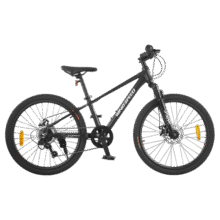 京东京造 24英寸青少年山地车自行车铝合金禧玛诺7速碟刹成年人学生黑色699元 (券后省100)