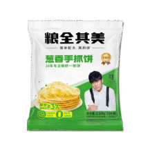 粮全其美手抓饼葱香1920g 24片早餐早点面饼培根火腿伴侣卷饼