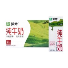 蒙牛 全脂纯牛奶 200mL 24盒