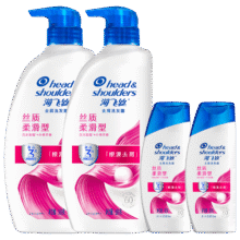 海飞丝去屑洗发水男女士丝质柔滑500g*2+80g*2洗头膏柔顺套装刘宇宁同款151.99元(合50.66元/件)