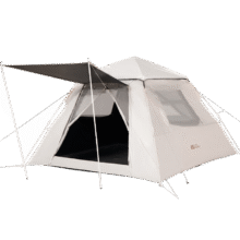 牧高笛（MOBIGARDEN）零动黑胶版 户外露营自动速开大空间黑胶公园亲子家庭防晒帐篷 零动155帐篷(米白)227.08元