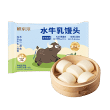 再降价、PLUS会员：鲜京采 水牛乳馒头 450g 1袋 15个＊3件33.9元包邮(合11.3元/件)