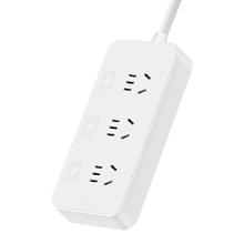 今日必买：德力西 DELIXI 新国标分控开关插排 三位五孔 1m