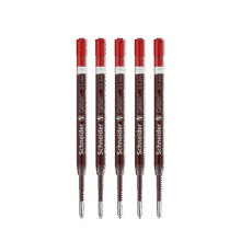 施耐德（Schneider）笔芯中性笔按动笔芯大容量签字笔替芯防水快干走珠笔替芯欧标适用G2 0.5/0.7mm 【5支】0.5mm+红色G225元 (券后省10)