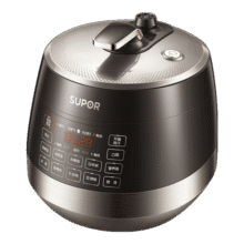 苏泊尔（SUPOR）0涂层精钢电压力锅 家用5升大容量不锈钢电饭煲电高压锅 2-6人用智能电饭锅 11大功能高压炖煮 0氟内胆【一锅配双球釜内胆】 5L