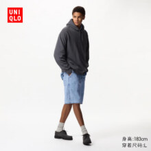 优衣库 男装牛仔工装短裤*下单2件92.2元(合46.10元/件)