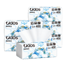 云朵季大号抽纸L码医护级加厚纸巾家用大尺寸餐巾纸卫生纸面巾纸 【L码大号】 5层 400张*6包9.9元