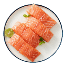 美威 冷冻智利严选三文鱼排中段鱼肉4包净重480g 大西洋鲑鱼 海鲜鱼类