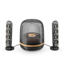 哈曼卡顿 SoundSticks4 水晶4 桌面 蓝牙音箱 墨金 典藏版1331.8元