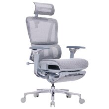 恋树L2人体工学电脑椅家用办公椅久座电竞椅子 双层网布 整椅发货 灰色（双层网） 铝合金脚 8D扶手1709.1元