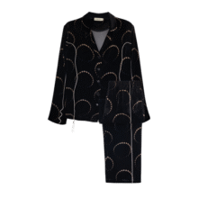 桑罗直播更优惠】法式优雅秋冬新款家居服套装高级时尚休闲舒适可外穿 黑色月亮印花 M1606元 (券后省120)