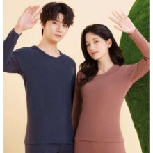 红豆 男女280g高克重磨毛保暖内衣套装 *2件