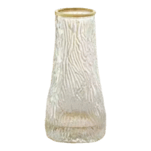 玻璃花瓶透明植物插花瓶水培容器大花瓶装饰客厅摆件 透明描边水波纹（17*5.5*8） 1个装1元