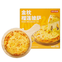 京东京造 芝士金枕榴莲披萨 190g 半成品速食 早餐儿童 空气炸锅食材74.57元(需领券，合14.91元/件)