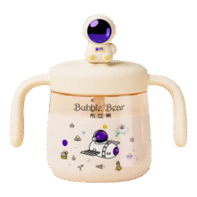 布比熊 BUBBLE BEAR儿童牛奶杯1-6岁宝宝奶瓶直饮吸管水杯便携防摔防漏喝水杯 宇航员公仔牛奶杯 330ml29.9元 (券后省5)