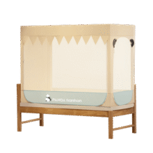 美朵嘉新款拼接床蚊帐婴儿床卡通蚊帐罩宝宝小床遮光布防尘顶蚊帐架 浅蓝【单独蚊帐】A类抑菌防蚊 0.6*1.2m床311元 (满139减40,券后省5)