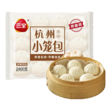 三全 杭州发面小笼包 400g 约15只 多种早餐 任选10件