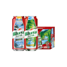 wusu/乌苏 红乌苏烈性黄啤 罐装啤酒 500ml 12罐