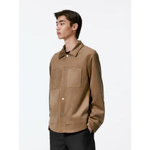 GXG 男装绒面质感时尚夹克男外套24秋季 卡其色 L107.74元（需买2件，需用券）